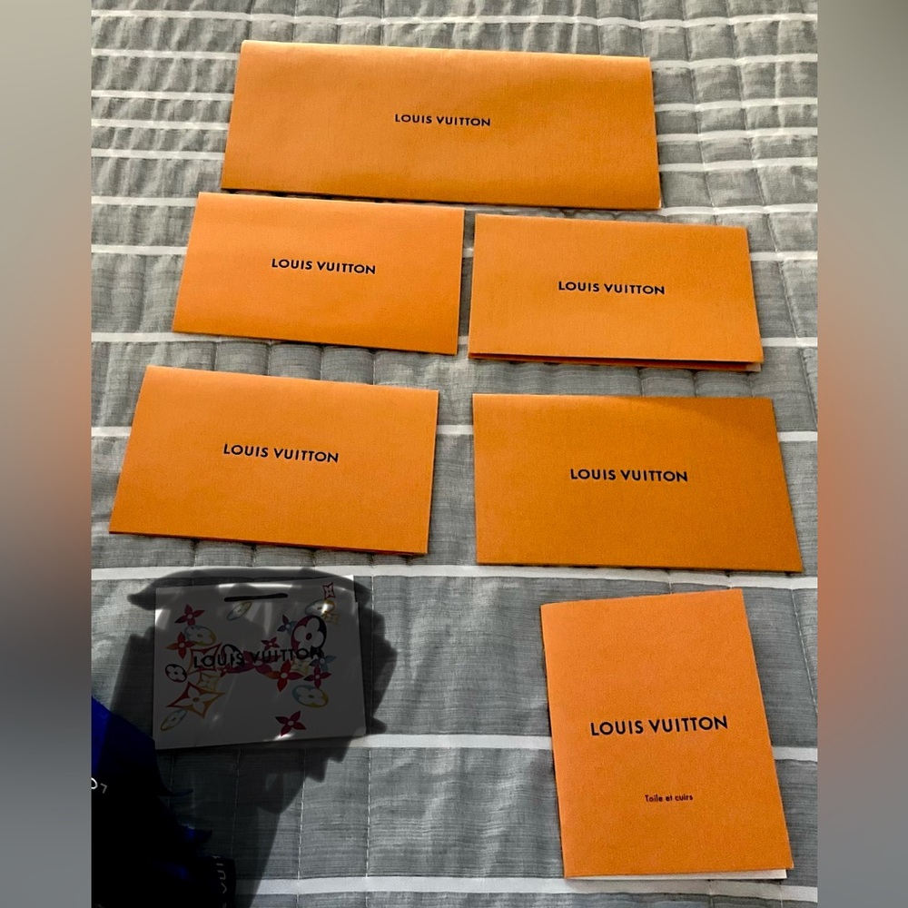 Louis Vuitton Orange receipt Envelopes care booklet